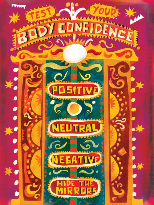 Illustration éditoriale de la confiance en son corps pour le magazine Women&#39;s Health
