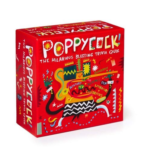 Packaging illustration for Poppycock Game