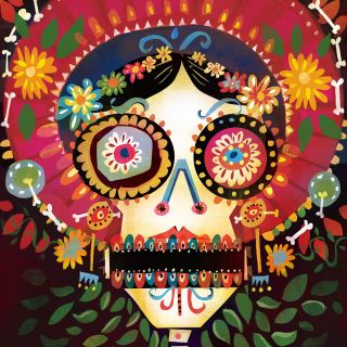 Graphic Mexican Dia de los Muertos