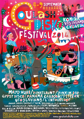 2014 年 GOULASH DISKO 音乐节海报艺术
