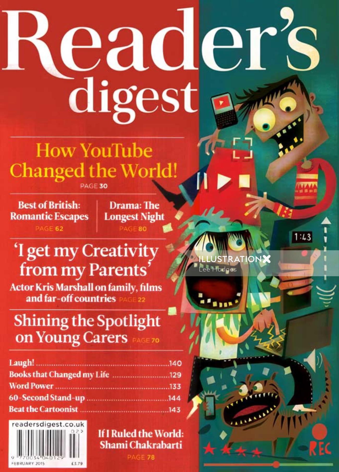 Ilustração da capa da capa do Readers Digest