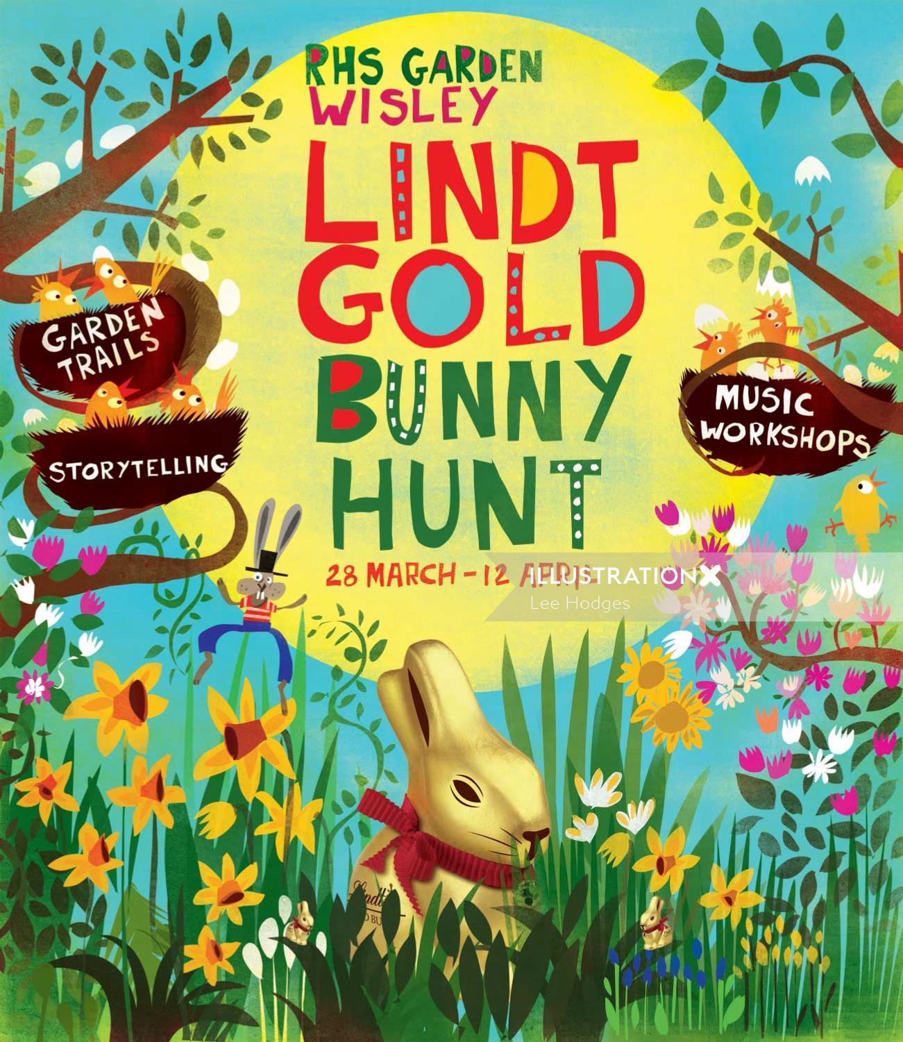 Lint Gold Bunny Hunt-RHS campaign poster
