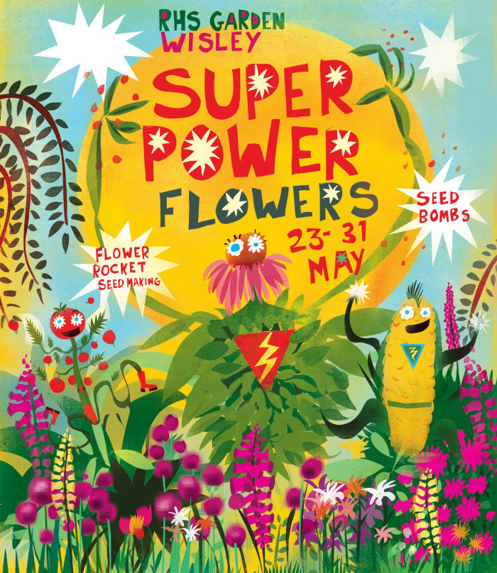 Affiche Super Flower Powers par Lee Hodges