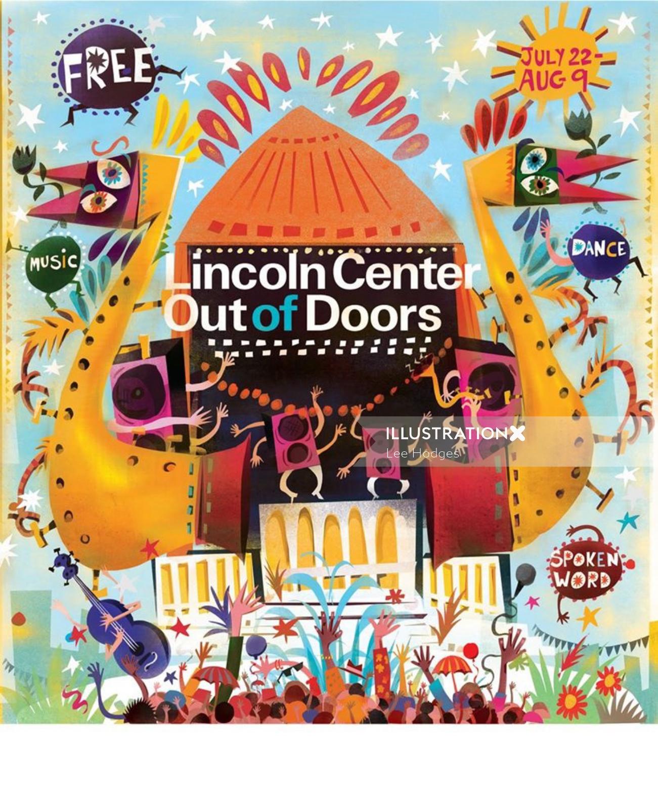 Lincoln ao ar livre festival de música gratuito