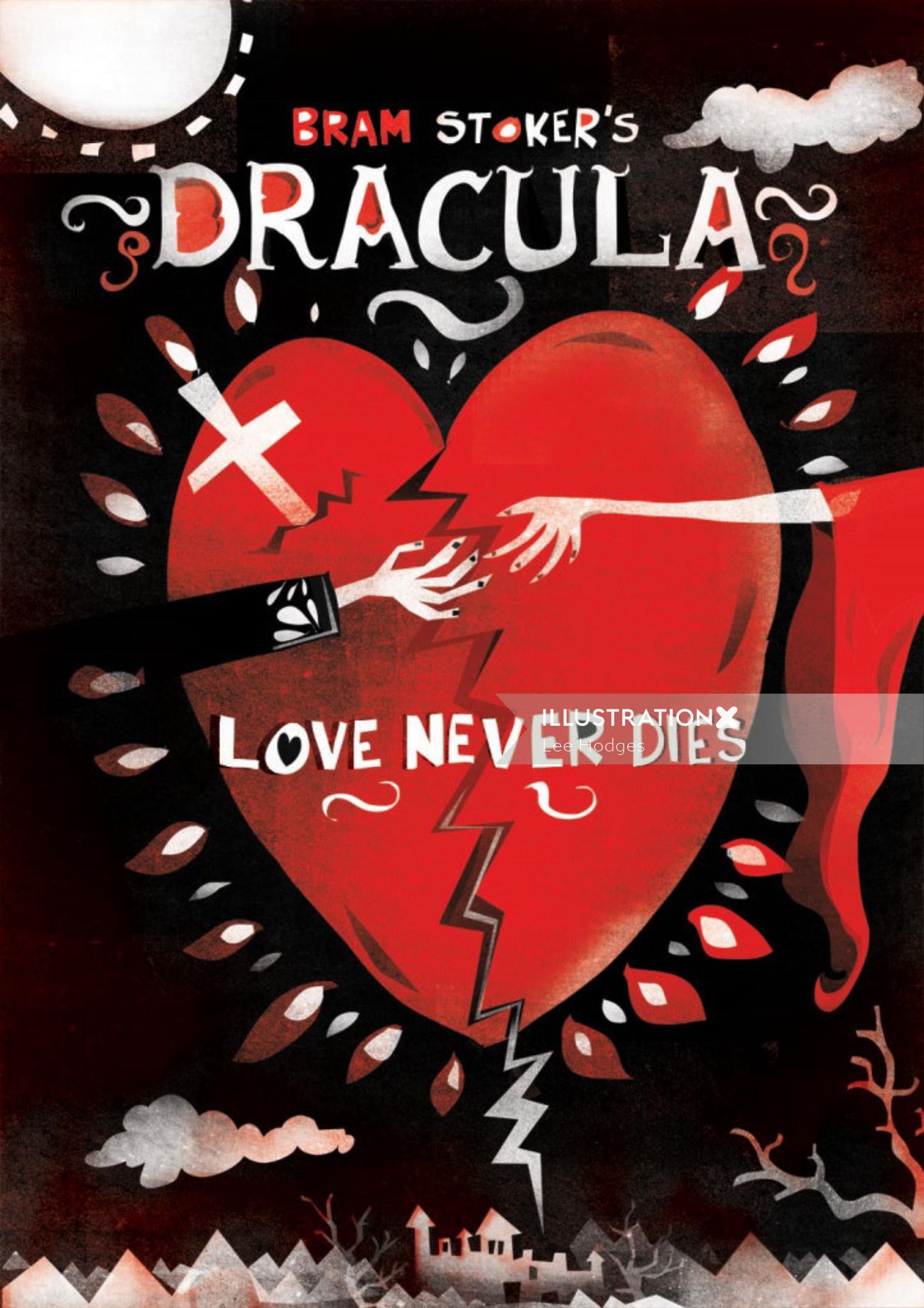 Diseño de póster de Drácula de Bram Stoker por Lee Hodges