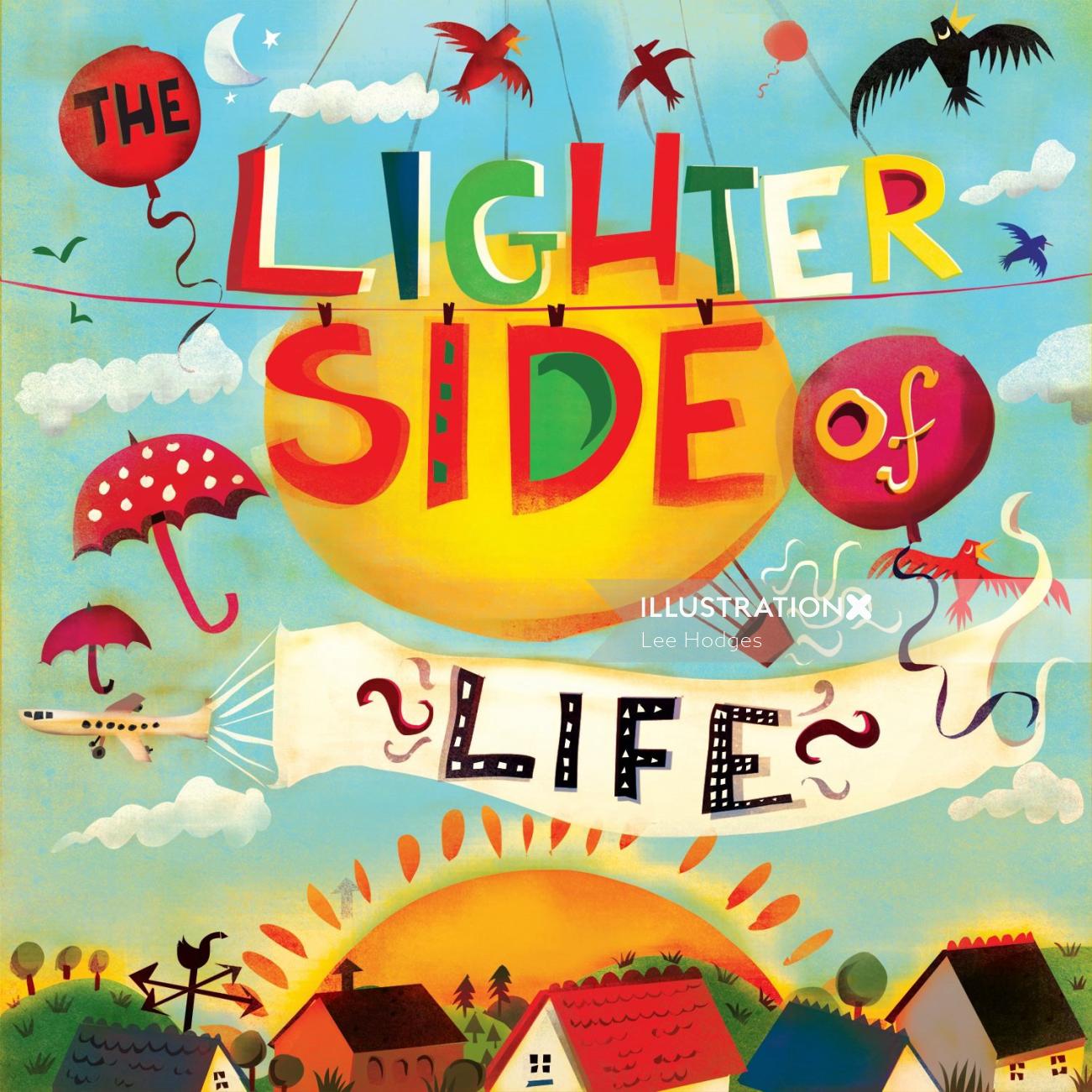 Lettering art of The Lighter Side of Life