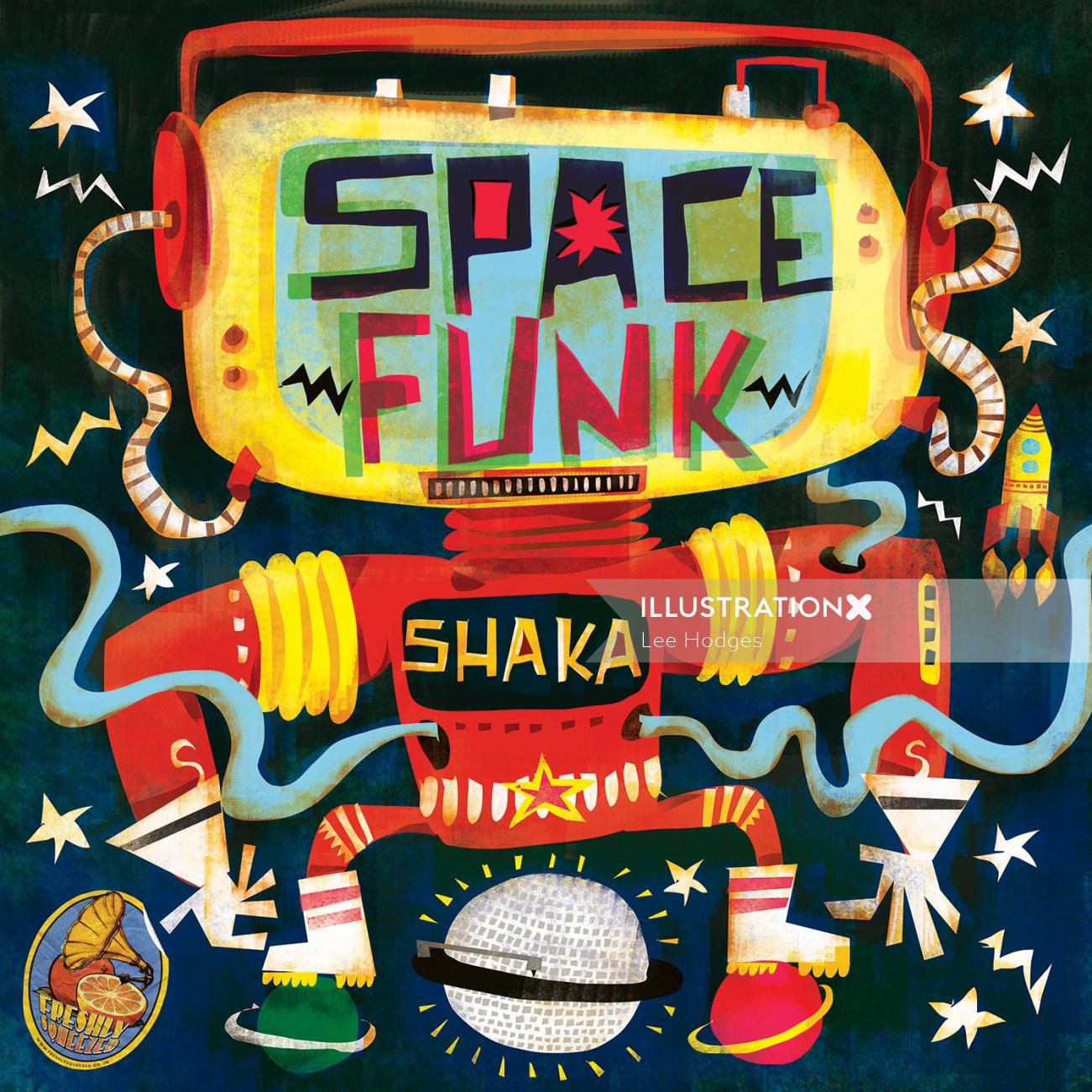 Space Funk EP 封面的插图