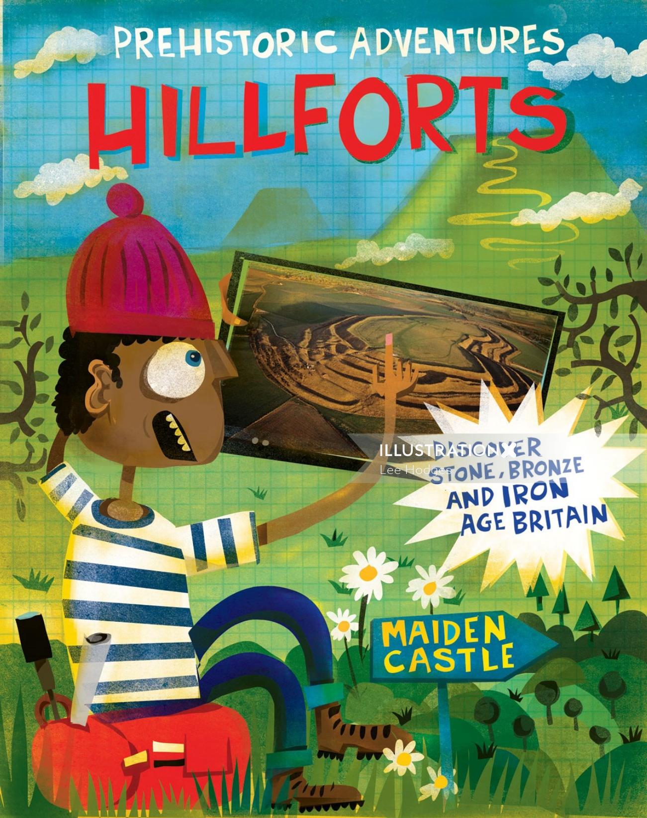 Aventuras pré-históricas: ilustração do livro Hill Forts