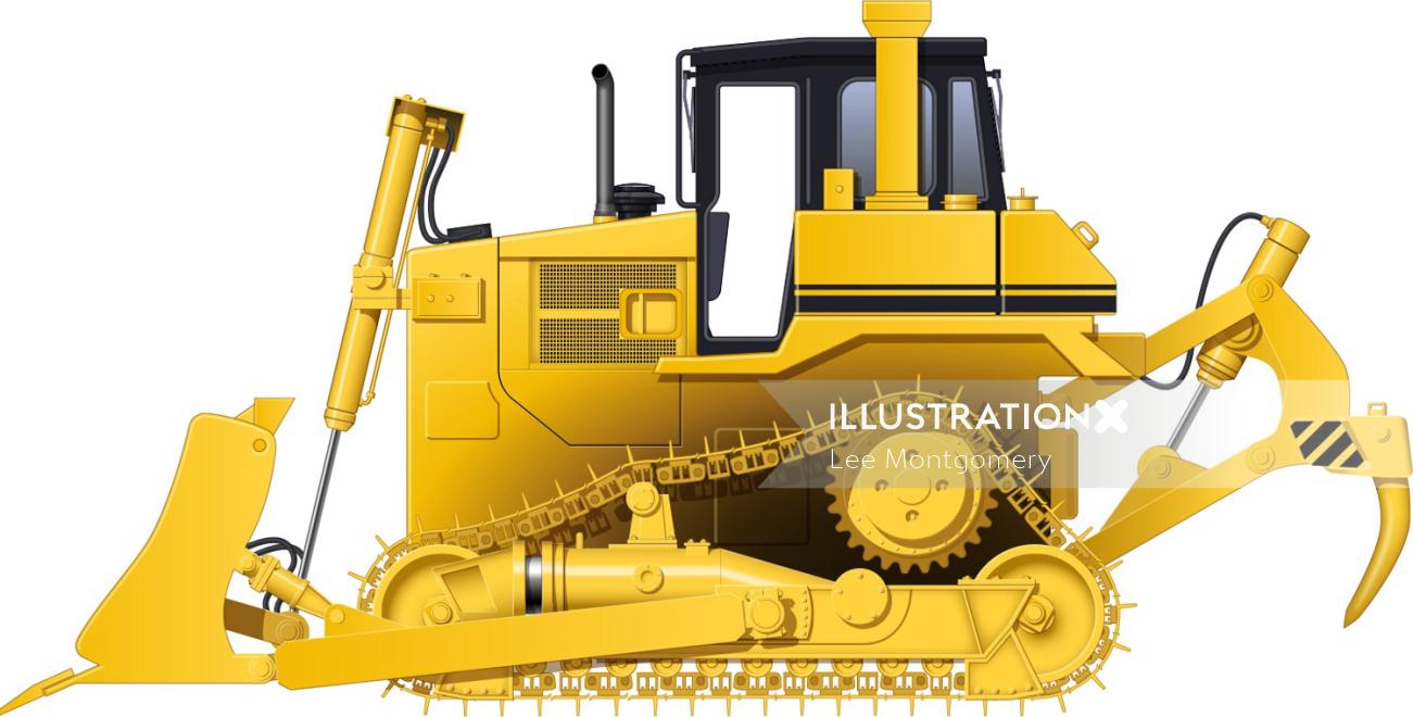 Illustration du bulldozer