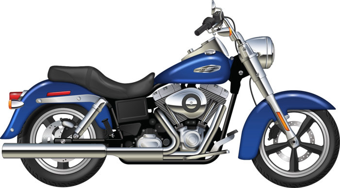 Ilustração da Harley Davidson Dynaglide