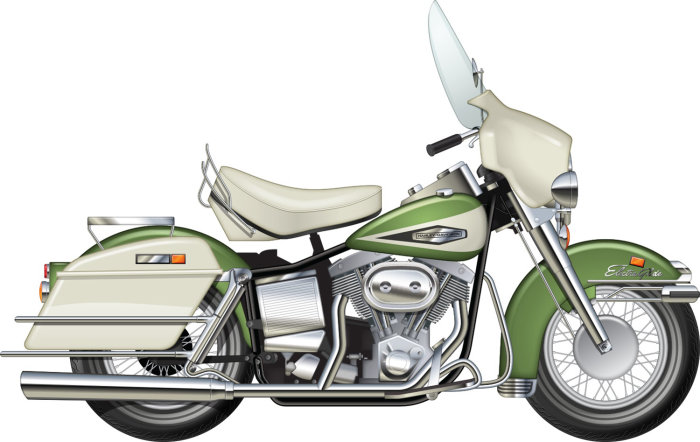 Illustration of Harley Davidson Electraglide