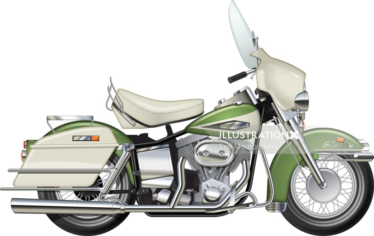 Ilustración de Harley Davidson Electraglide