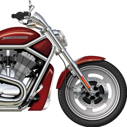 Illustration of Harley Davidson V-Rod