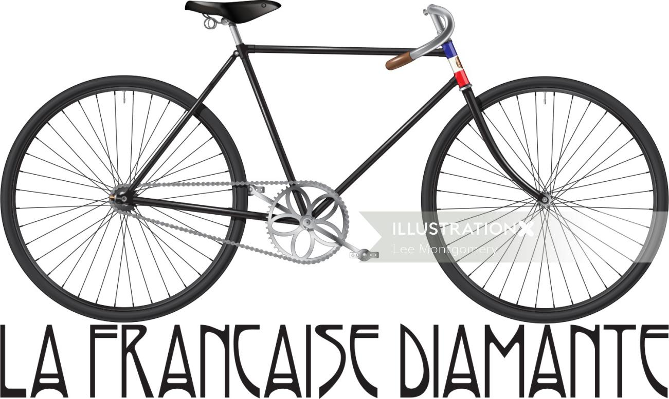 Ilustración de bicicleta ganadora de Francia