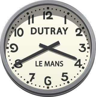Ilustración de vector de reloj de pista de carreras de Le Mans

