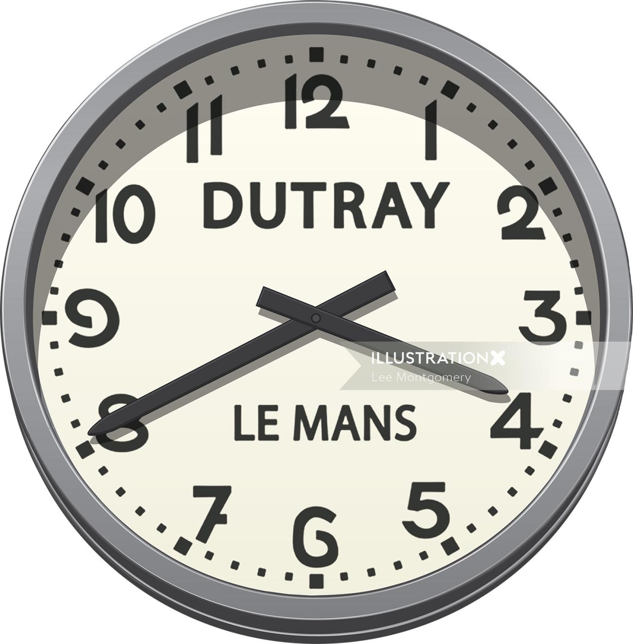 ルマンレーストラック時計のベクトル図