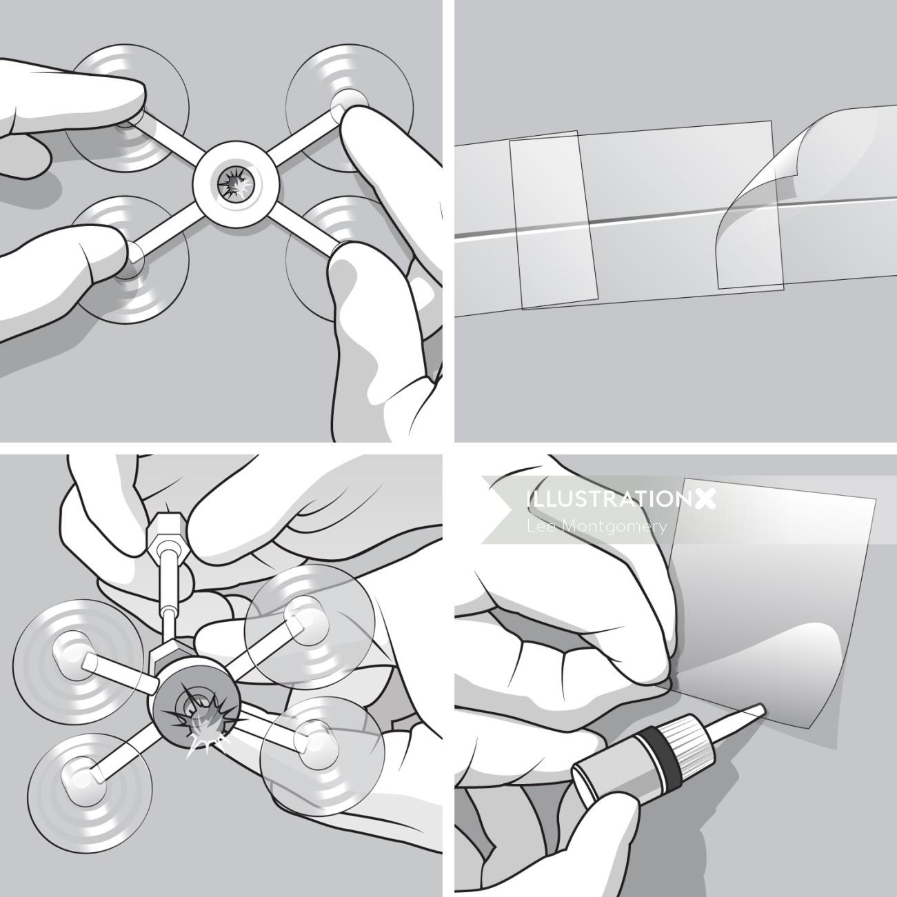 Pictograma de la serie de instrucciones de bricolaje