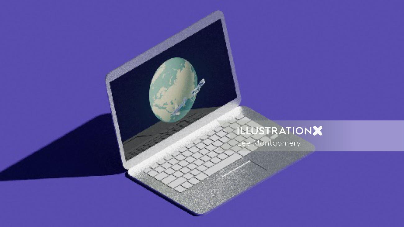 Laptop 3d animation