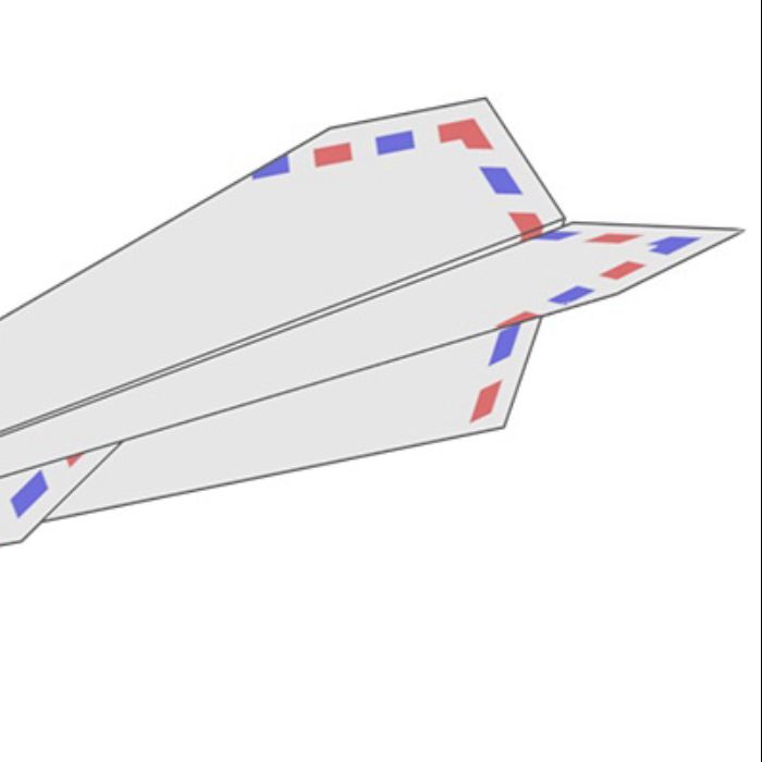 Airmail paper plane animation
