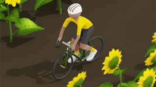 Animação de ciclista de girassol
