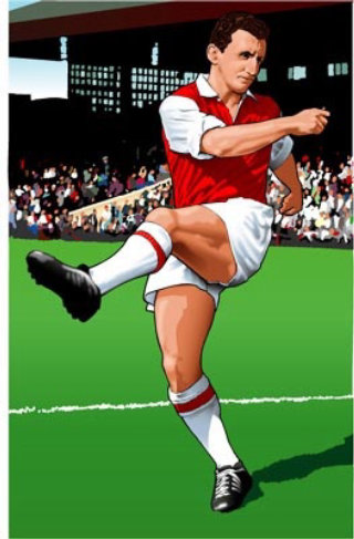 Dibujo de arte vectorial de un jugador de fútbol.