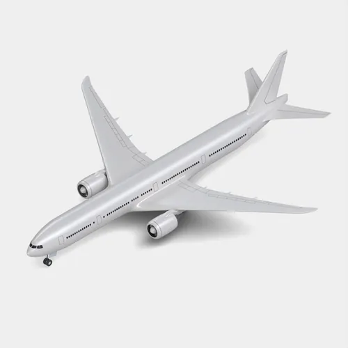 Illustration of a modern passenger jet aircraft by Lee Montgomery
