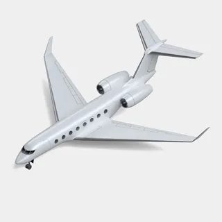 3D illustration of Learjet private jet by Lee Montgomery