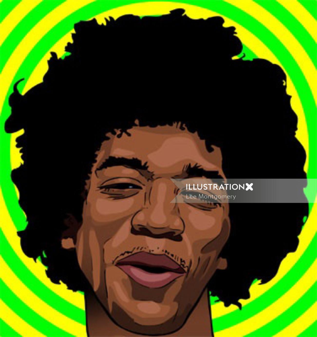 Graphique Jimmy Hendrix