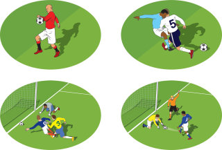 Ilustração de crimes de futebol por Lee Montgomery
