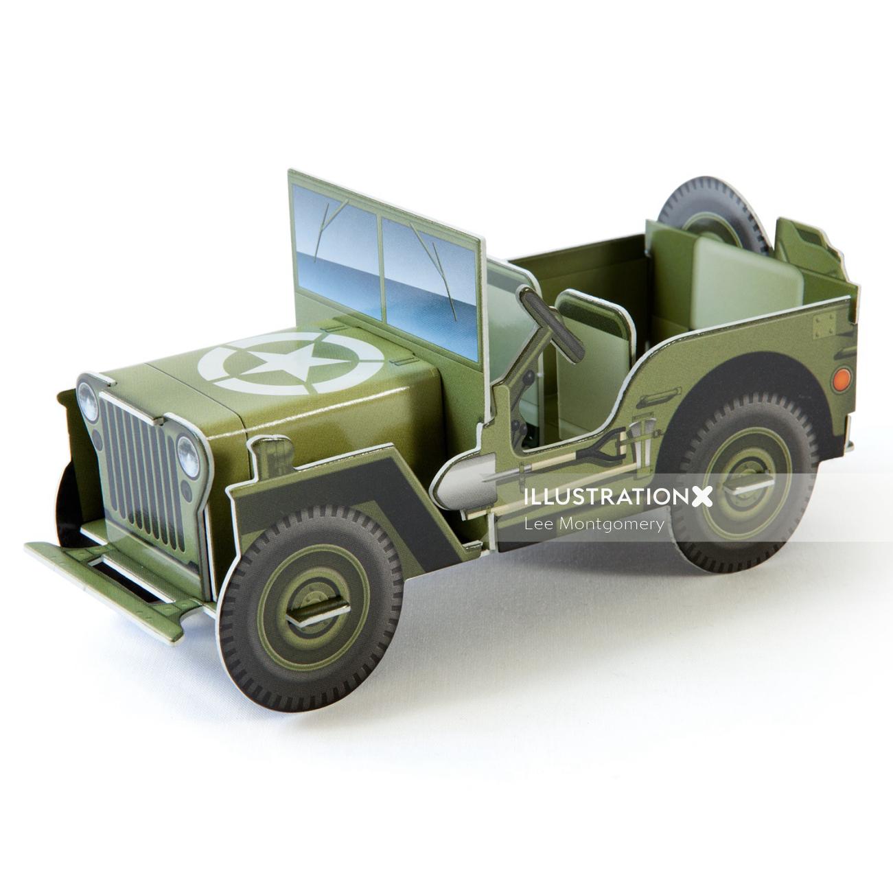Ilustración del jeep willys