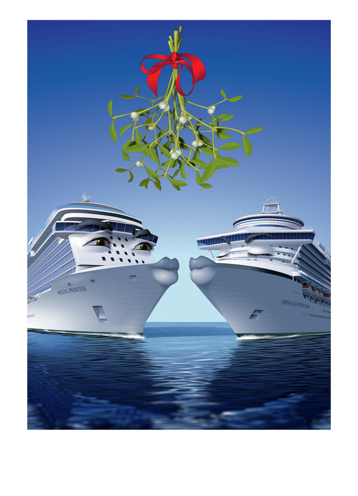 Princess cruise ships vector graphic
