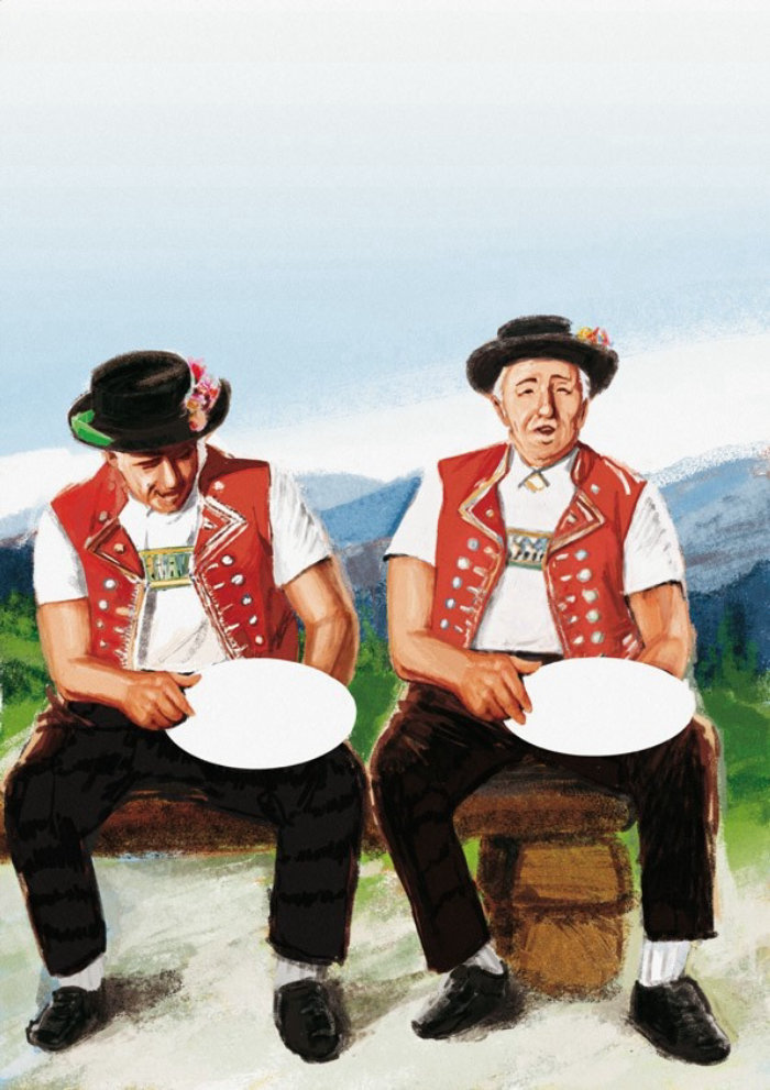 deux vieil homme assis sur un banc