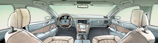 Ilustración técnica del interior del coche.
