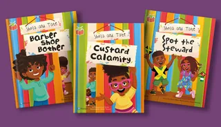 Children's book covers for Shola and Tate series by Lhaiza Morena