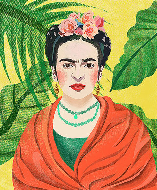 弗里达·卡罗 (Frida Kahlo) 的数字肖像