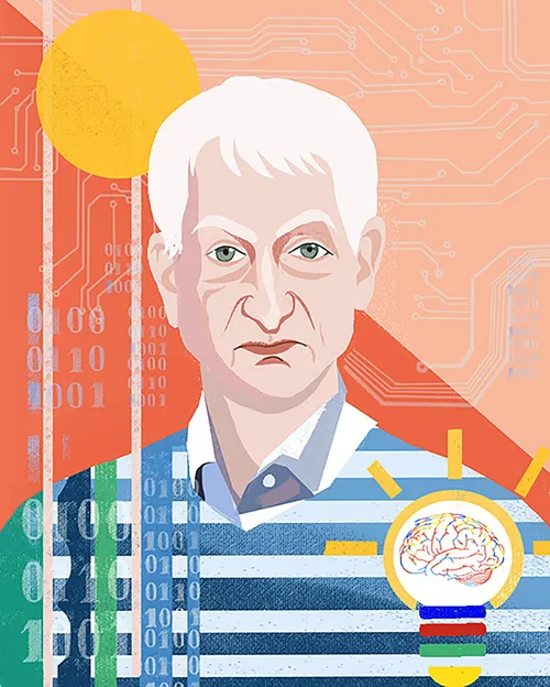 Portrait art of Geoffrey Hinton