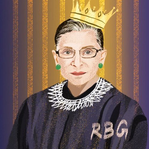 Portrait of Ruth Bader Ginsburg, Associate justice of the Supreme Court of the US