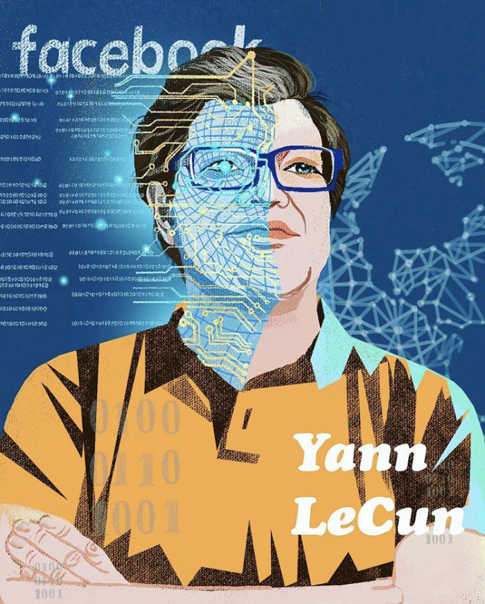 法国计算机科学家 Yann LeCun 的肖像