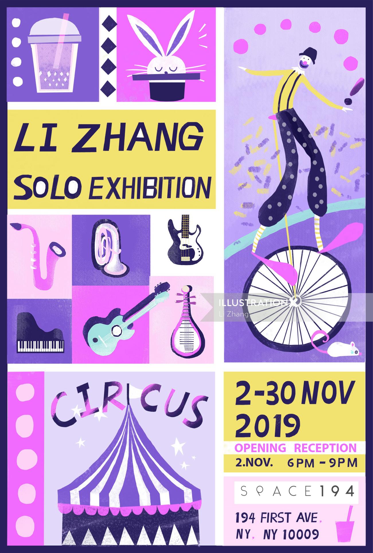 Li Zhang's Personal art show poster