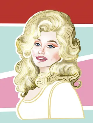 The portrait of Dolly Parton for CPG brand packaging