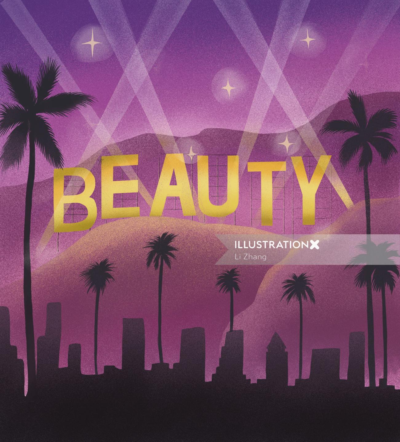 Illustration de couverture conceptuelle pour le magazine Beauty Inc.