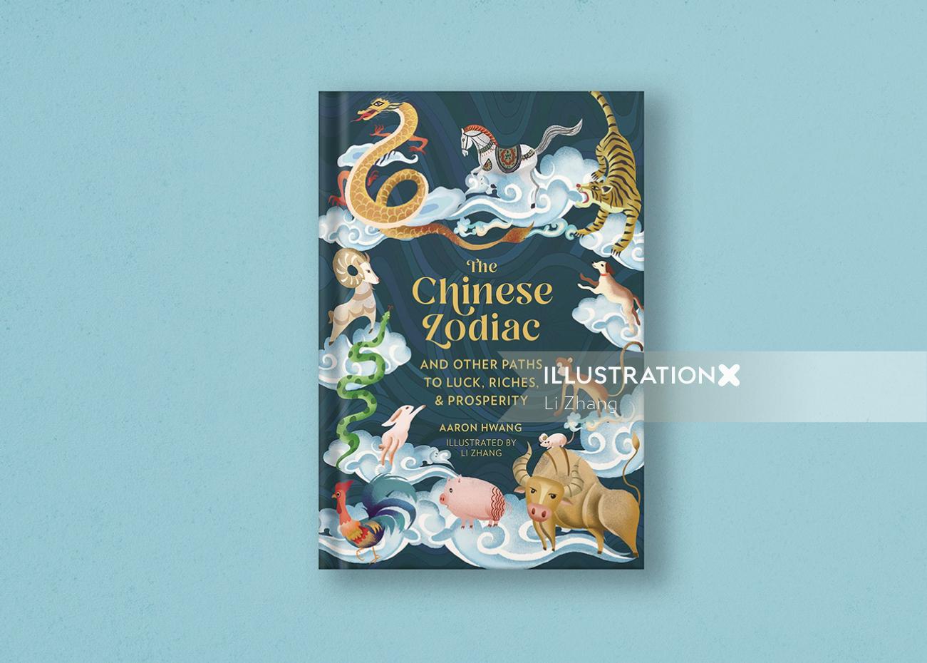 Ilustração da capa do livro “O Zodíaco Chinês”