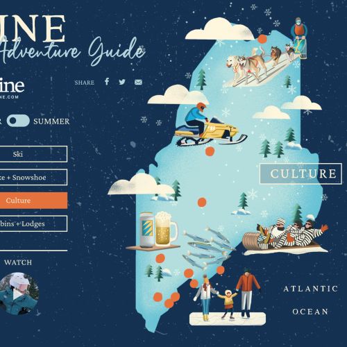 Maine: The adventure guide culture map design