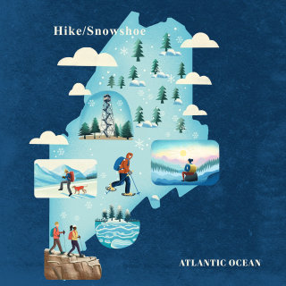 Mapa de caminata/raquetas de nieve para Maine