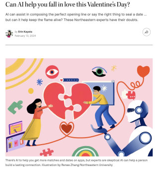 Artigo sobre A IA pode ajudar você a se apaixonar neste dia dos namorados?