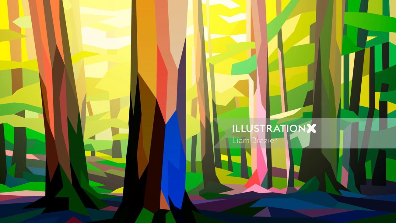 リアム・ブレイジャーによる森の風景