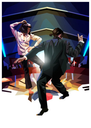 Affiche du danseur de Vegas de la Flood Gallery
