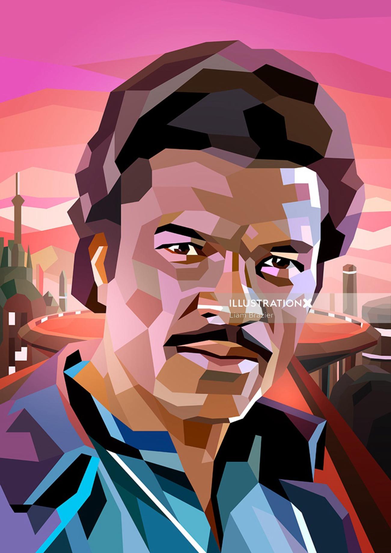 portrait of Lando Calrissian
