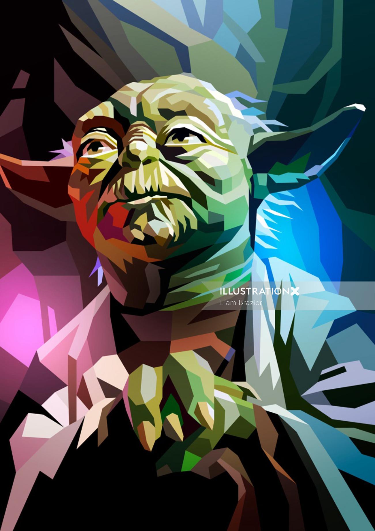 Personagem Yoda em Guerra nas Estrelas
