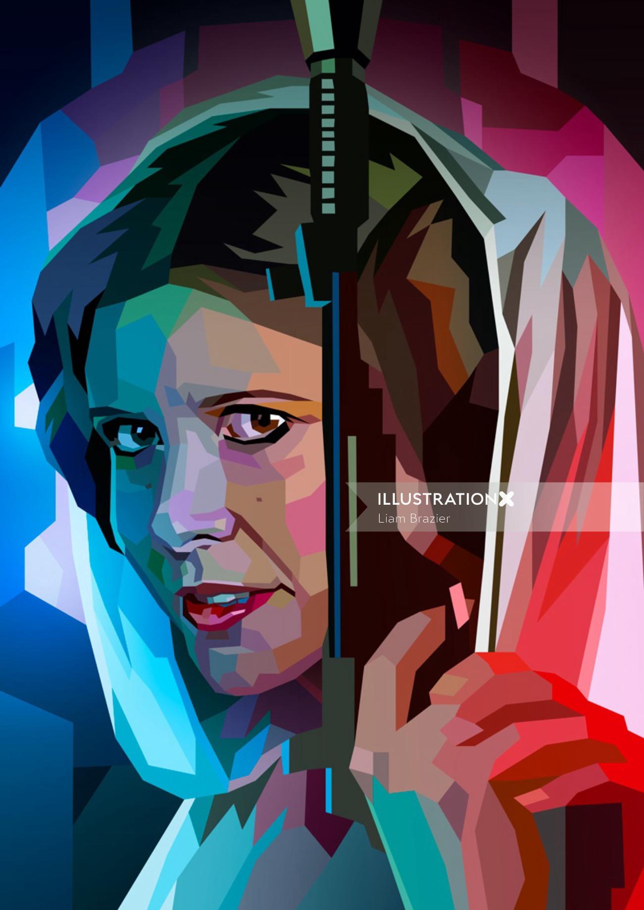Princess Leia Organa Illustration by Liam Brazier